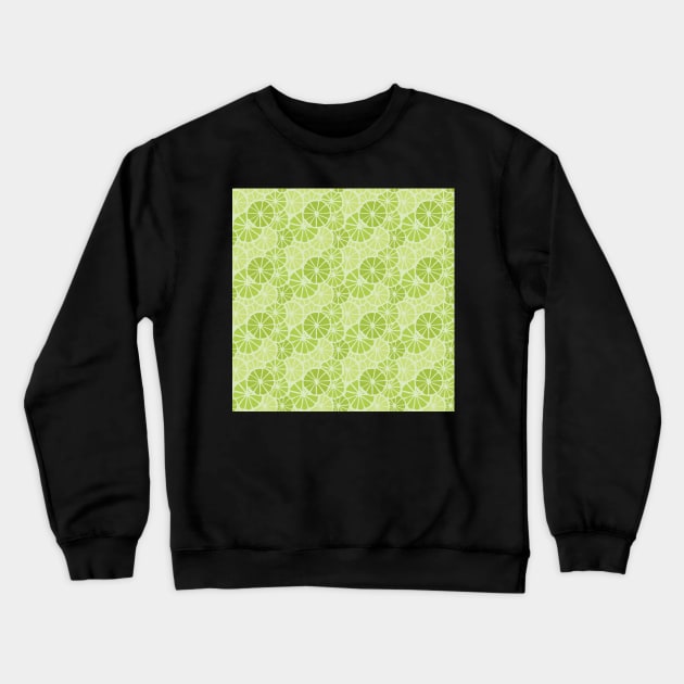 Citrus pattern in lime green Crewneck Sweatshirt by marina63